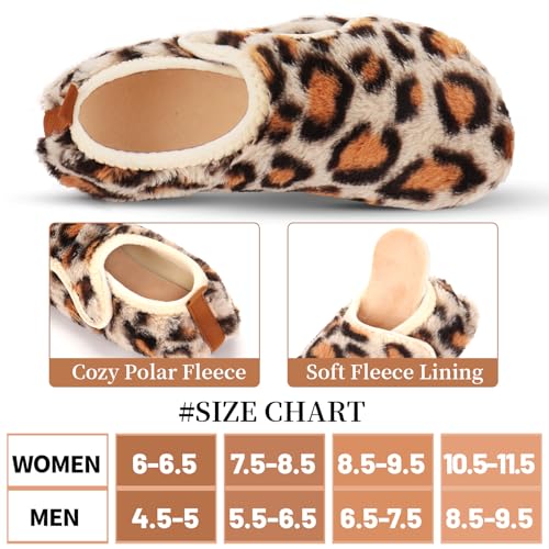 Image of Ibeauti Women Mens House Slippers Lightweight Comfy Barefoot Slipper Socks Rubber Sole House Shoes for Indoor /Outdoor Bedroom Travel