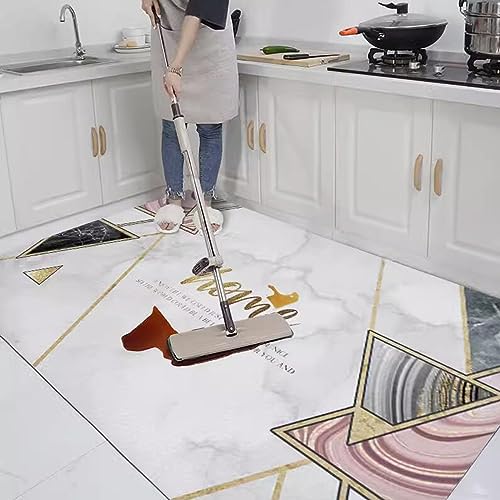 Tapete de cocina antideslizante de PVC, impermeable y absorbente en color E de 120x120 cm