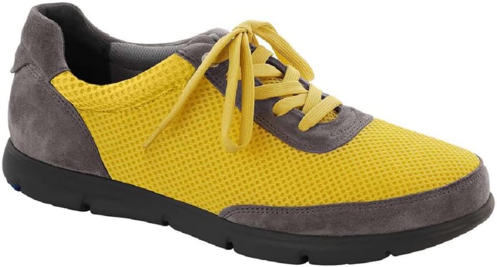 Birkenstock Illinois Sneakers, Vl/Tex Yellow/Grey, 7 UK 40 EU Narrow 9 US