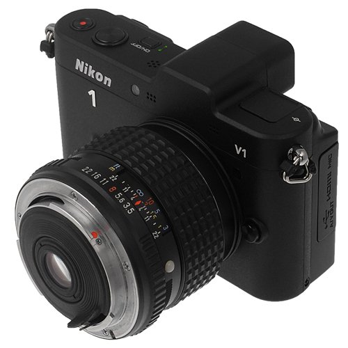 Anillo inversor macro Fotodiox - Rosca de filtro de 52 mm para cámaras sin espejo Nikon 1 Series, V1, J1 miniatura 4