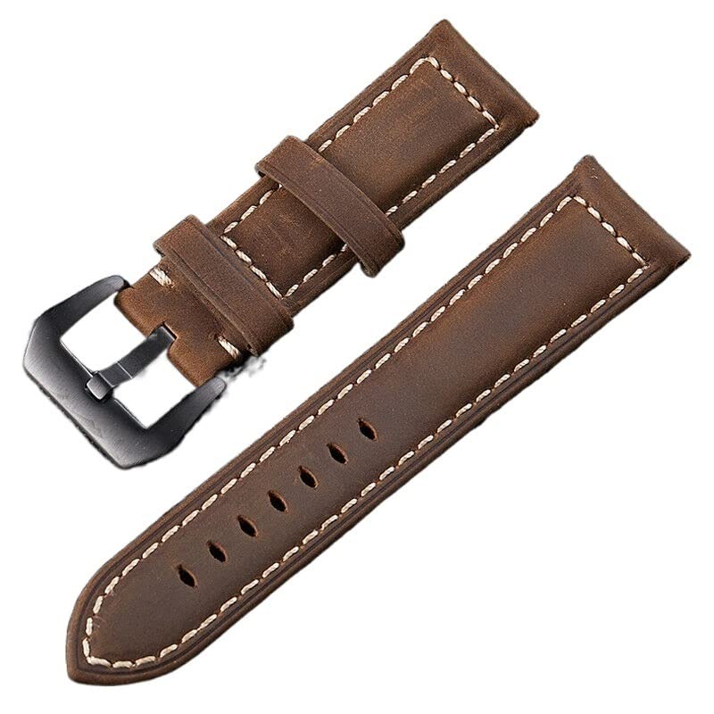 Bracelet Garmin D2 cuir véritable marron de remplacement pour boîtier de 26 mm - 6