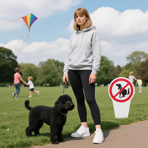 Kein Hundeklo Schild - 2 Stück 300x150mm UV-Beständig Kein Hundeklo Steckschild Groß, Schild Hunde Kacken Verboten für Garten, Wiese, Hof, Park, Wetterfestes Warnschild