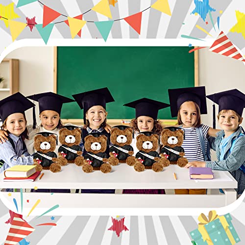 Graduation Bears Plush Stuffed Animal Bear With Gown Cap Tassel Set Graduate Cute Brown Bear Graduation Gifts Stuffed Bear Dolls Plush Bear Toy For Graduation Party Supplies (Black, 9 Inch) #TOP6