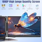 KEFEYA Extendeur d'écran portable, 14" FHD 1080P IPS Extendeur d'écran portable, moniteur portable pour ordinateurs portables 13-17" avec USB-C/HDMI Port, Plug n Jouer pour Windows/Mac/Android/Switch/PS5