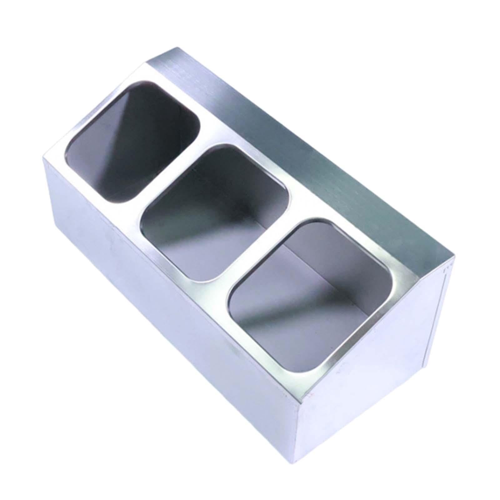 Étagère à Épices Plateau Condiment Compartiment INOX Multi-usages Rangement Ingrédients Adapté Bar Cuisine Préparation Buffet