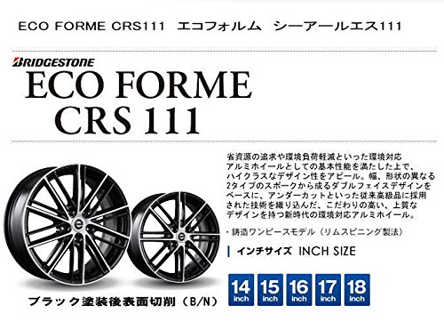 Amazon.co.jp: ブリヂストン エコフォルム CRS111 16x6.5 53 100-4穴