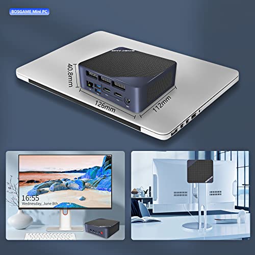 Bosgame Mini Pc Intel 12Th N95 4C/4T (Up To 3.40Ghz), 8Gb Ddr4+256Gb M.2 Nvme Ssd Pcie 4, Mini Desktop Computer Windows 11 Pro Mini Computers,Support 4K Triple Display/Bt 4.2/Wifi Ac 8265/4*Usb 3.2 #TOP4