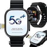 Smartwatch Relógio Inteligente 5G Ultra 3 AI, 16GB, com Pulseiras de 49mm, Tela AMOLED, CHIP, Câmera, NFC, ChatGPT, GPS, Masculino, Multifuncional, Resistente à Água, Moderno (Preto)
