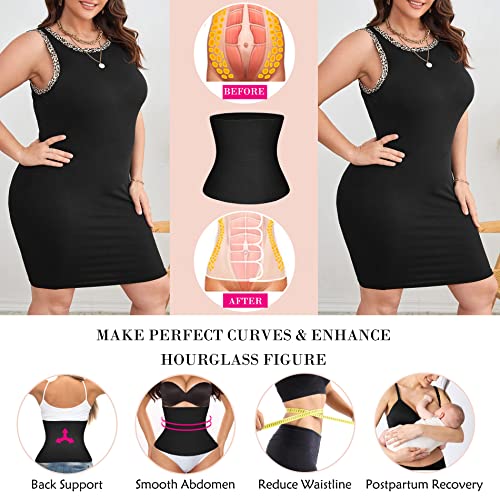 Nebility Women Waist Trainer Shapewear Tummy Control Waist Cincher Slim Body Shaper Workout Girdle Underbust Corset (M, Black Without Hook) #TOP1