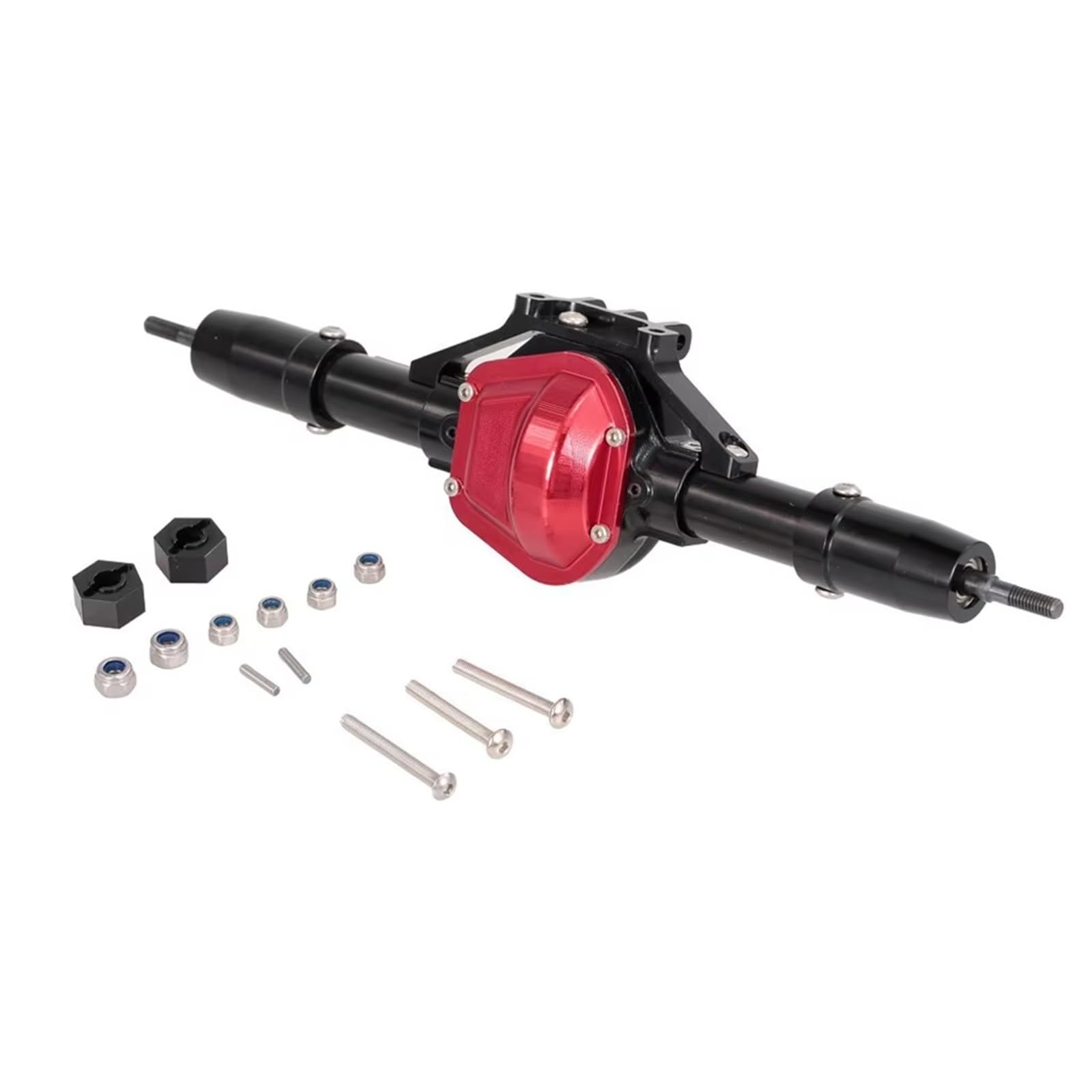 Eje Delantero Trasero RC para Axial para SCX10 Piezas De Actualización para Coche RC Crawler 1:10, Accesorios Eje Delantero Y Trasero Metal CNC para(Rear)