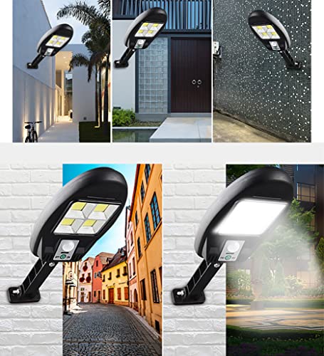 Mini Luminária Solar Poste Rua Parede Refletor 48 Cob Sensor (QUADRADO)