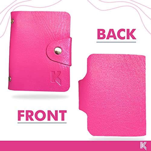 Image of Kraptick Leather Credit Card Holder with Double-Sided Slots for Cards, Business Card Holder, ATM Card Holder for Women and Men- 24 Double Sided Card Slots (MFP1197)