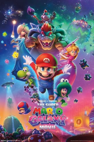 Trends International Nintendo The Super Mario Galaxy Movie (2026) - Official One Sheet Wall Poster, 19L x 13W, Premium Unframed Version