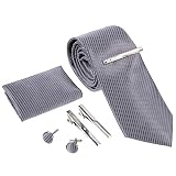 corbata gris perla Este lazo es la combinación perfecta de trajes de etiqueta, un buen regalo para bodas, trabajo, fiestas, eventos, cenas y más.