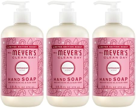 Mrs. MEYER'S Clean Day Liquid Hand Soap, Peppermint, 12.5 oz (Pac...