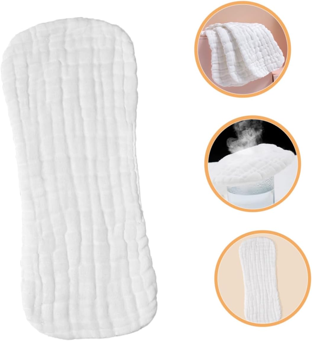 Ipetboom Newborn Diapers Alternative 5pcs Cotton Diapers Liners Soft Absorbent for Boys Girls Newborn to Toddler