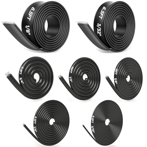 HUAKAYO Heat Shrink Tubing Roll Kit in 7 Sizes: 4:1 Adhesive Lined, 54 Ft Marine Grade Waterproof, Insulated Sealed, Oil-Proof & Wear-Resistant, for Home Use & Industrial Applications (Black) ﻿