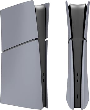 Digital Cover Plate for PS5 Slim Console, Shell Panel for PlayStation 5 Slim Accessories Protective Replacement Faceplate Gray