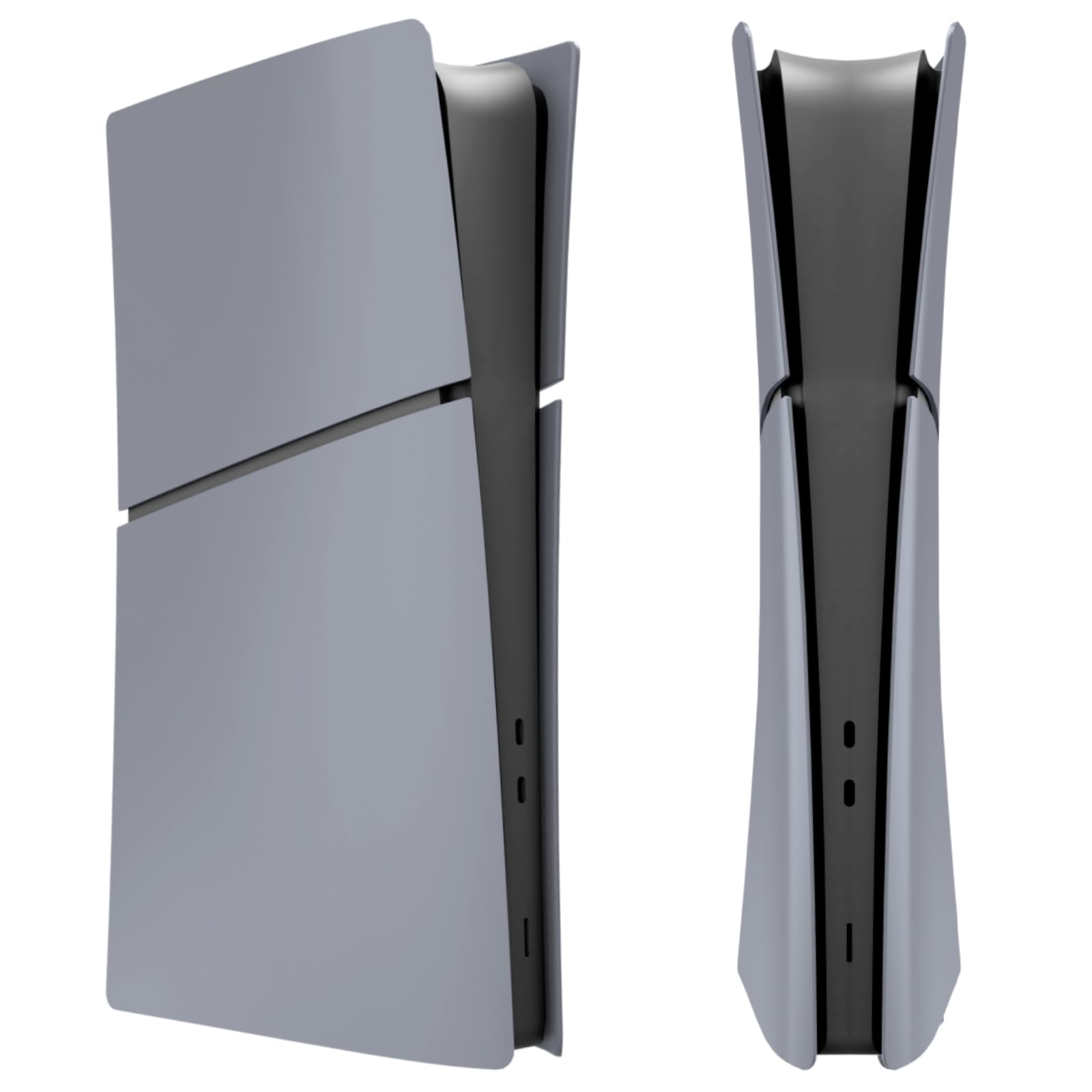 Digital Edition Cover Plates for New PS5 Slim Console, Shell Panels Compatible with New PlayStation 5 Slim Accessories Protective Replacement Faceplate 30th Anniversary(Grey)