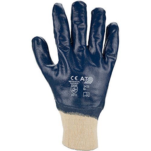 Preisvergleich Produktbild ASATEX Nitril-Handschuh 3420, blau, Gr. 9 (12 Paar)