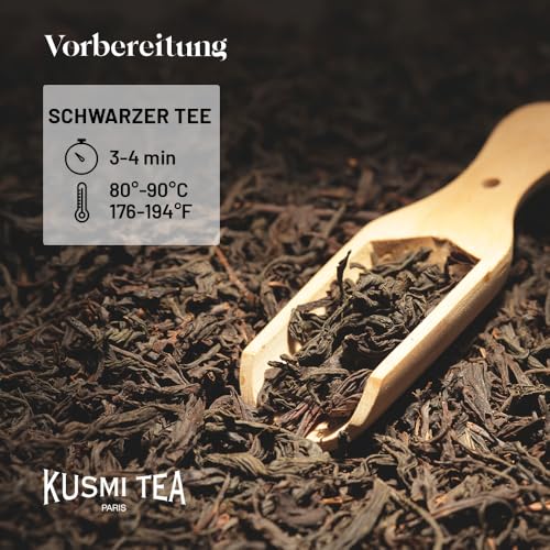 Kusmi Tea - Earl Grey - Bio Earl Grey Schwarzer Tee Aromatisiert mit Ätherischem Bergamotteöl - Loser Tee - 100 g Metalldose - Menge für etwa 50 Tassen