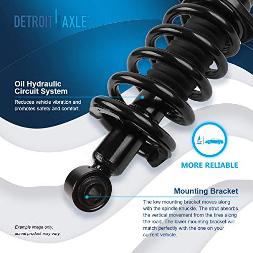 Image of Detroit Axle - Rear 2pc Struts for 2003-2011 Honda Element, 2 Struts w /Coil Spring Assembly 2004 2005 2006 2007 2008 2009 2010 Replacement Suspension