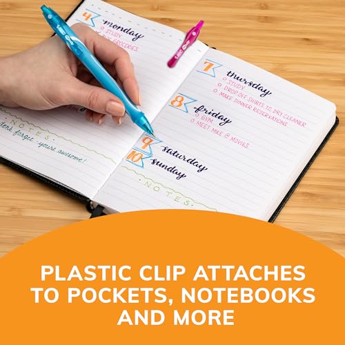 BIC Gelocity Quick Dry Retractable Gel Pens with Medium Point and Comfortable Grip, 12-Count in Assorted Ink