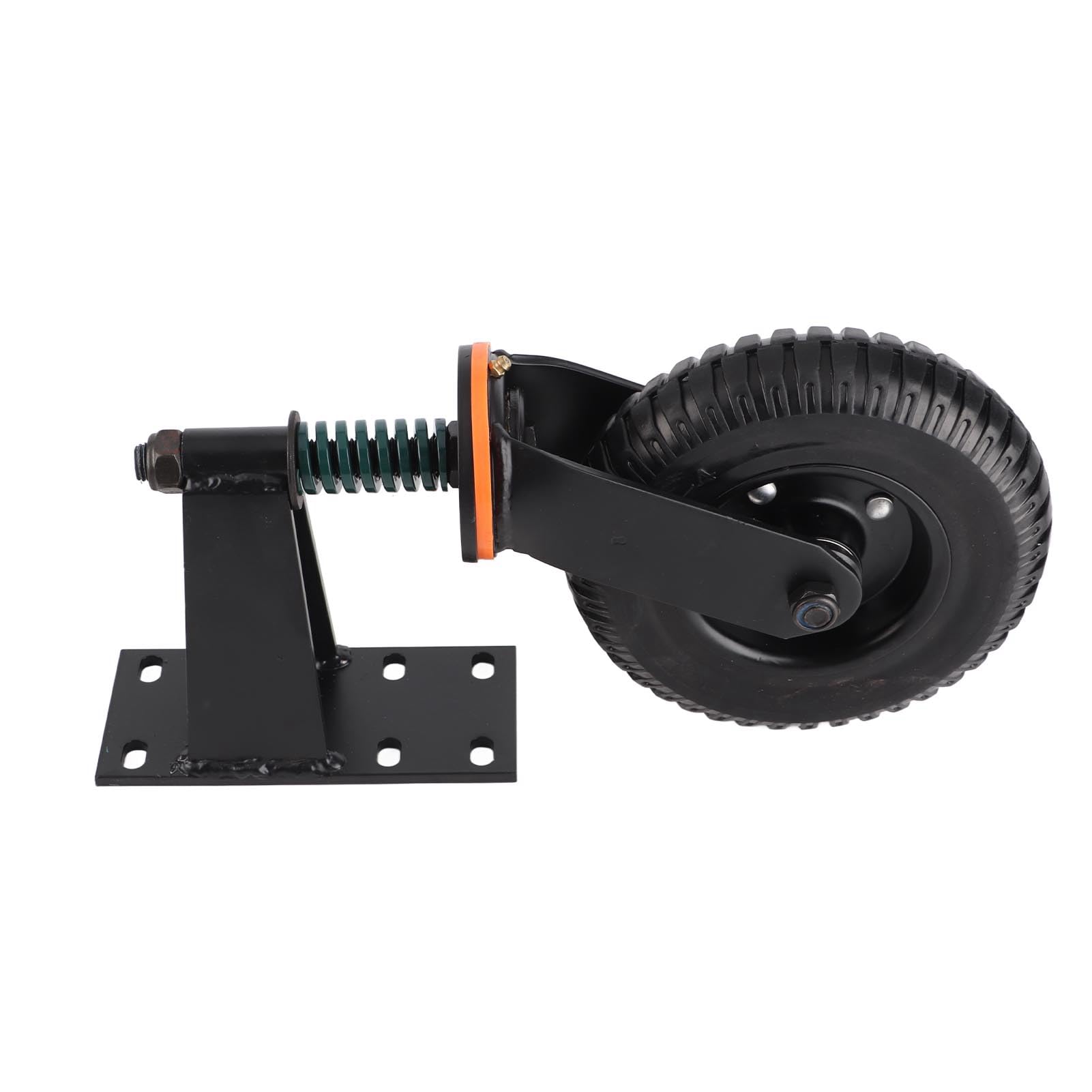 Fabater Rueda de Puerta de 8 Pulgadas, Capacidad de Carga de 600 Libras, Rueda de Puerta de Cerca Resistente con Caucho de Acero Al Carbono, de Soporte Inoxidable con Recubrimiento en Polvo Negro