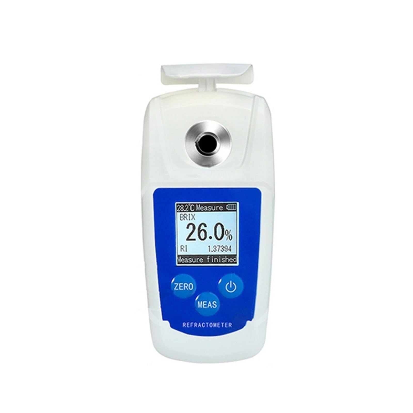 Refractómetro, Refractómetro Digital Medidor de azúcar Frutas Rango medición Bebidas Jugo 0-55%