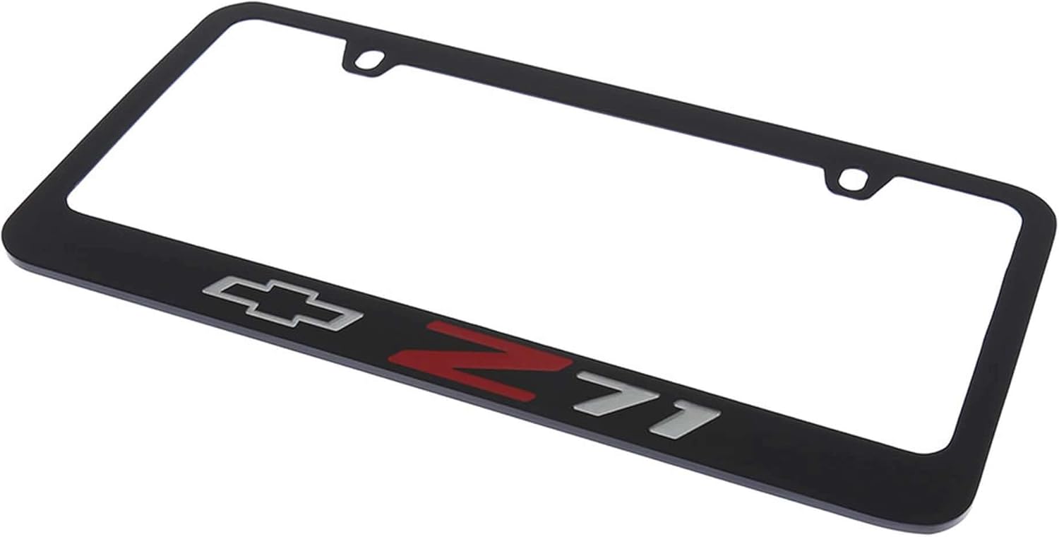 Engraved License Plate Frame for Chevrolet Z71 (Black)