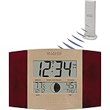 La Crosse Technology WS-8117U-IT-C Digital Wall Clock, with Temperature and Moon Phase