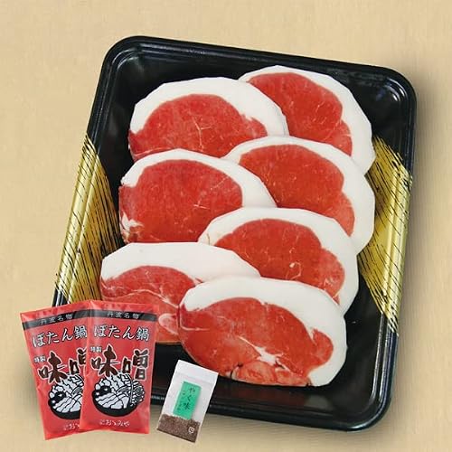 丹波篠山名産！「ぼたん鍋」（猪鍋）セット（２人前）国産天然猪肉300g（「食べ方のしおり」付）