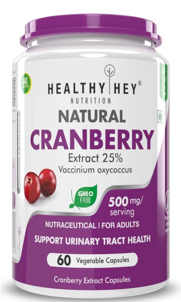 HealthyHey Nutrition Cranberry Extract - Urinary Tract Health - 60 Veg Capsules (B08V8V7FHS) Amazon Price History, Amazon Price Tracker