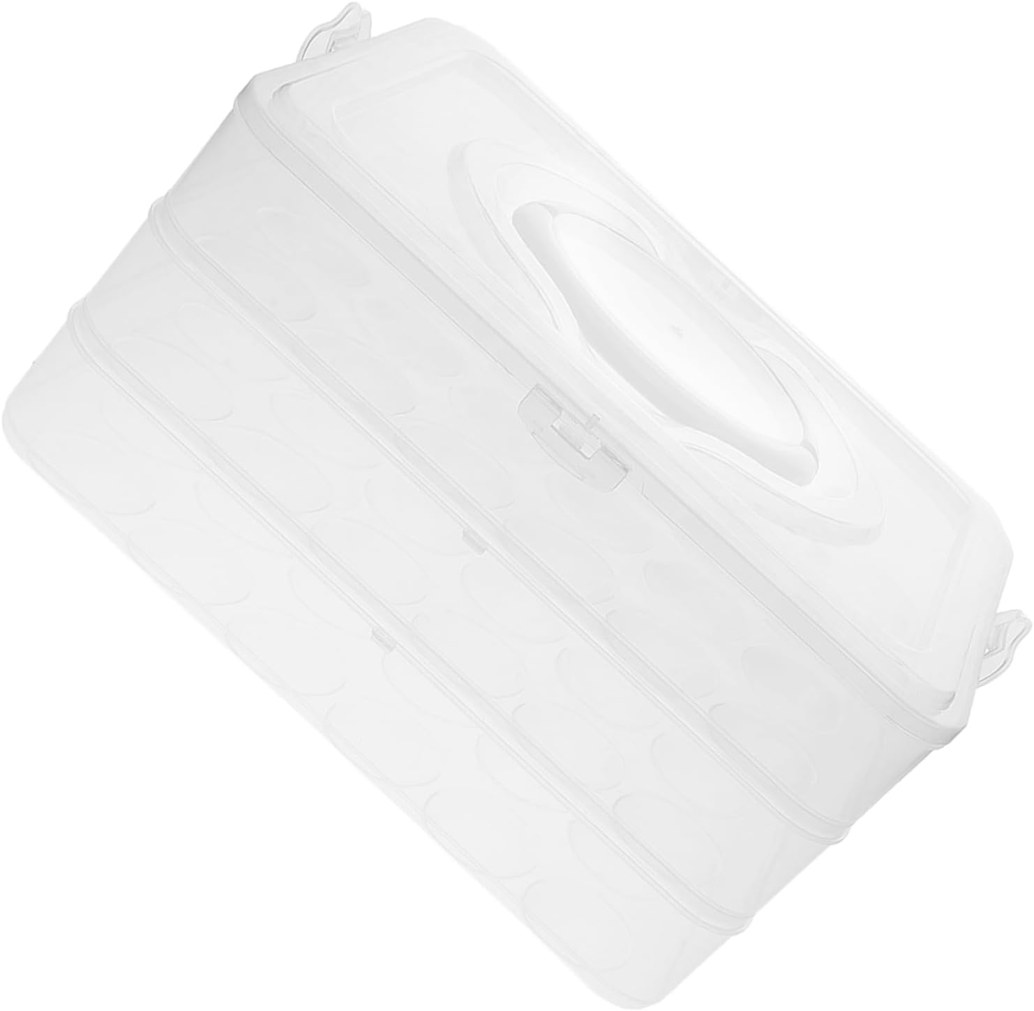 Cabilock Portable Tray with Lid for Eggs Storage Container with Handle for Holidays and Events