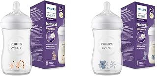 Philips Avent Natural Response Babyflasche - 260 ml, BPA-frei, für Babys ab 1 Monat, Koalamotiv (Modell SCY903/67)