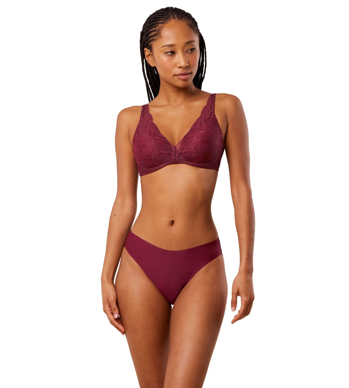 Triumph Women's Body Make-Up Illusion Lace WP Bra, Pink (Woodrose), 36DD