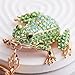 Fashion Yellow Pineapple Rhinestone Alloy Resin Women Car or Bag Keychain (Green Frog)