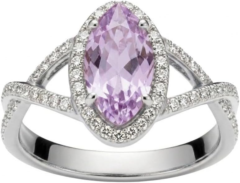 1.51 Carat(ctw) Marquise-Cut Gemstone Wedding Engagement Rings for Women, Lab-Grown Sapphire/Ruby/Emerald/Moissanite/Amethyst/Garnet/Black Onyx/Blue Topaz/Citrine/Tourmaline/Peridot Marquise-Cut Wedding Ring for Women, Customizable 10K Gold/14K Gold/18K Gold/925 Sterling Silver