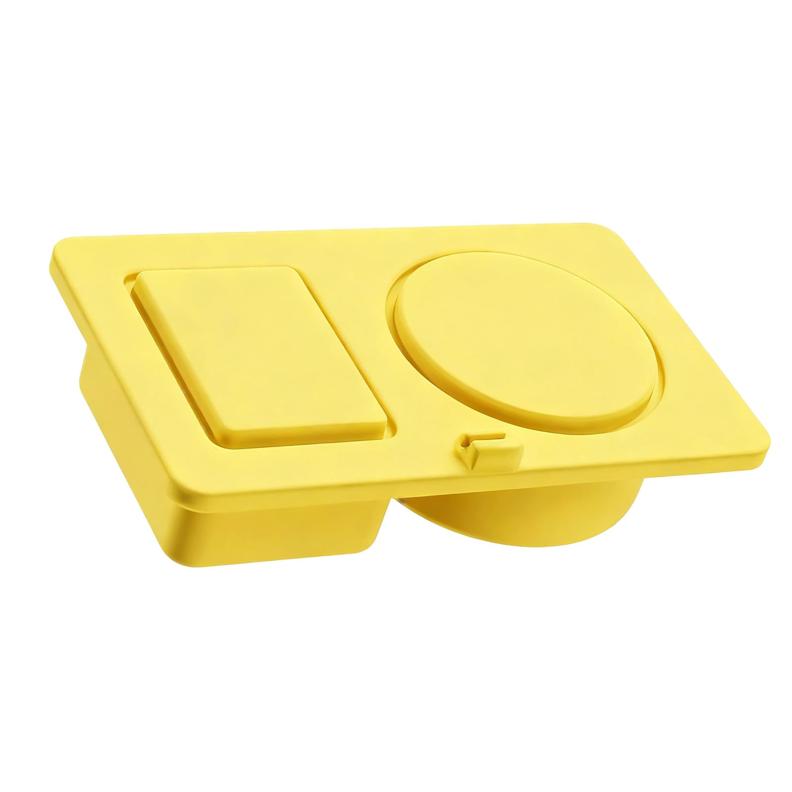 HDOYTXXM Flexible Double Chamber Sauce Container Portable Snacks Organizers Camping Lunch Case Essential Condiment Holder Silicone Double Compartment Condiment Container