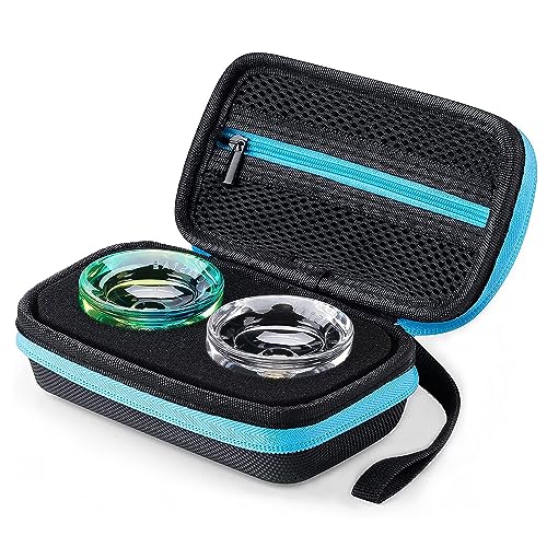 MAGICYOYO Yoyo Ball Storage Bag, Professional Yo Yo Caser, Yo-Yo Carry Bag with Hand Strap for Outdoor Equipment Protective Bag, 2 Yoyo Storage Holes and Interior Zip Mesh