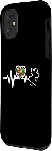 Miniatura 2 de Funda de corazón para iPhone 11 con diseño de corazón y latido del corazón