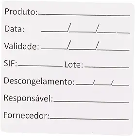 1000 Etiqueta Bopp Padrão Anvisa De Alimento Congelado F:229