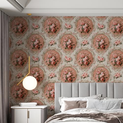 Image of PAPER PLANE DESIGN Vintage Floral Vinyl Self Adhesive Wallpaper Peel & Stick, Waterproof, Stain-Proof | 16 in X 90 in, Decor for Bedroom, Hallway, Living Room (E)