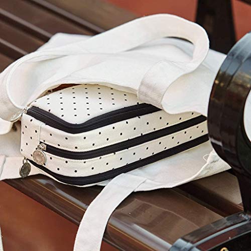 Etui met grote capaciteit, draagbare pennenzak, schrijfwarenhouder, cosmeticatasje, opslagorganisator met twee… - Image 7