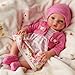 Babeside 4 Pcs Reborn Baby Doll Clothes & Accessories for 12-16 Inch Dolls, Pink Doll Clothes & Floral Skirt & Hat