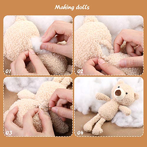 Image of LOKUNN 7.05oz /200g Polyester Fiber Fill, (2.12oz~3.97lb) Stuffing Pillow Filling Stuffing Cushion Filling, Batting High Resilience Fill Fiber for Stuffed Animals /DIY Crafts (White)
