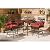 Hanover Montclair All-Weather 5-Piece Outdoor Dining Set, 4 Cushioned Swivel Counter-Height Chairs and 33" Square Rectangle Table, High Top Patio Dining Set for 4 for Backyard, Deck, Patio