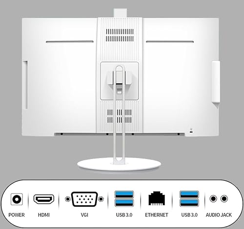 All in One Desktop Computer, 27" FHD Touchscreen I5-3380M CPU 8GB DDR3 256GB SSD 1920 * 1080 Screen, 5MP Retractable Hidden Camera, Wired Keyboard & Mouse
