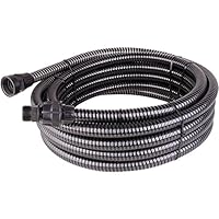 T.I.P. Entwässerungsschlauch 10m (endlos verlängerbar, für Tauch-, Garten-, Teichpumpen, inkl. Anschlüsse: 30,93 mm (1 IG); 33,25 mm (1 AG); 39,59mm (1 1/4); 41,91 mm (1 1/4AG), Pool, Teich) 31008