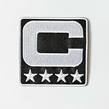 Captain C Patch Iron On for Jersey Football, Baseball. Soccer, Hockey, Lacrosse, Basketball DIY Accessories (1 PCS Black)